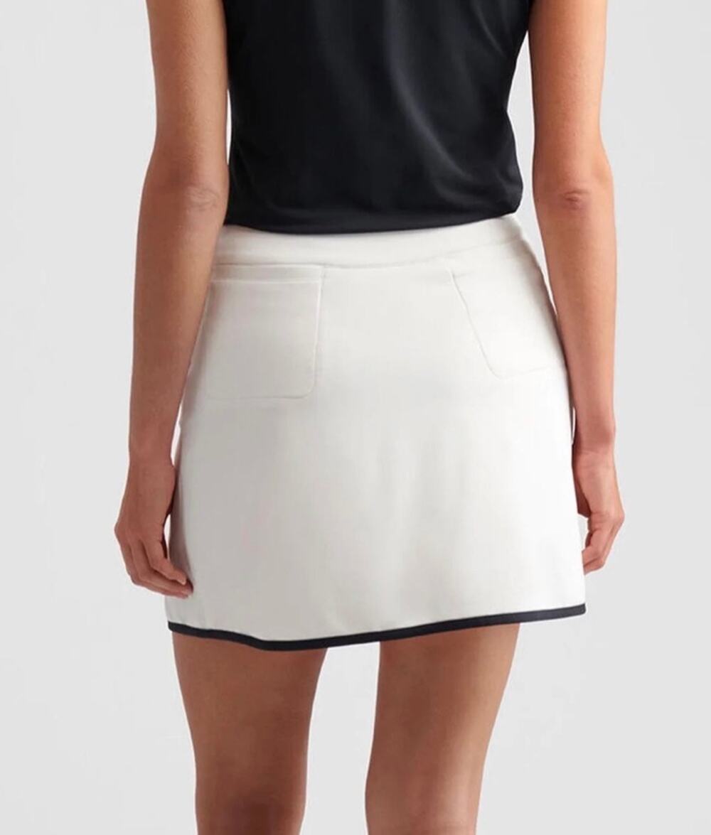 Peter Millar Charlotte Slit Skort Ivory/Black Performance Golf Tennis Sz XS